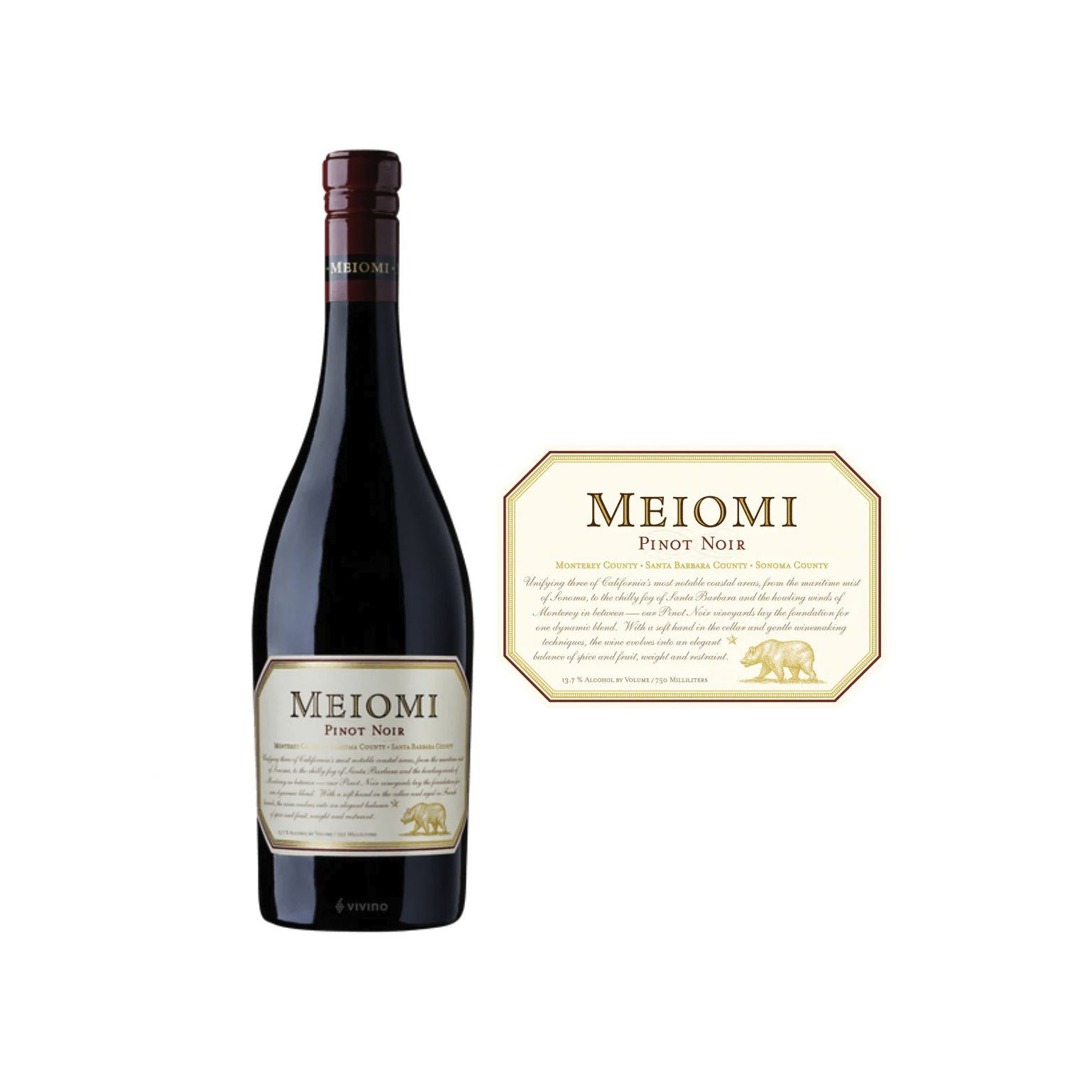 Meiomi Pinot Noir 2020 - Deliciously Sweet (750 ml) - Image 2